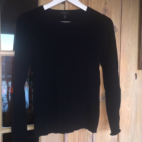 Ann Taylor Tops - Ann Taylor Large petite blk viscos/nylon excellent condition